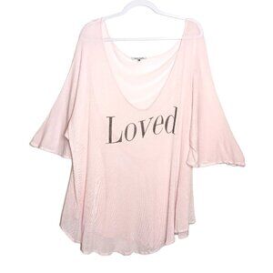 Wildfox Loved Swimsuit Cover Womens S Pink Plunge Beach Valentine's Day Summer